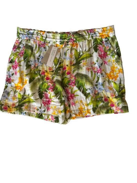 Tommy Bahama Pants - Tommy Bahama Women's XL Breezy Blooms Island Cotton Gauze Easy Shorts Floral